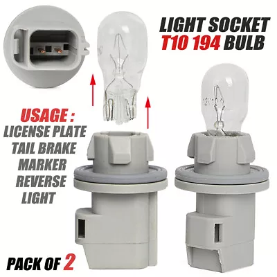 $12.39 • Buy For Ford F-150 F250 Light Socket And 194 Bulb License Plate Taillight Brake Lamp