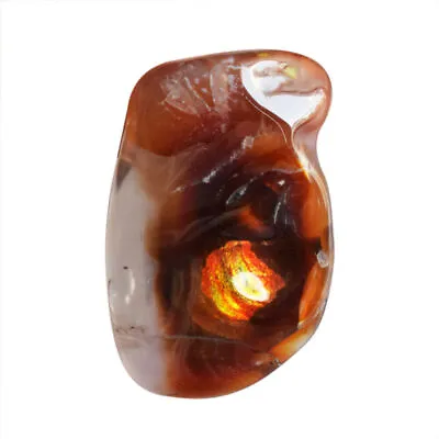 21 Cts Unheated Mexican Fire Agate Loose Gemstone Fancy Rough Natural • $52.24