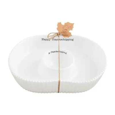 Mud Pie Home Pumpkin Shaped Thanksgiving Chip And Dip Serving Bowl • $53.99