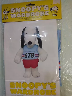 Vintage Snoopy's Wardrobe Runner's Outfit Track Field 18  Plush NIP NOS • $25