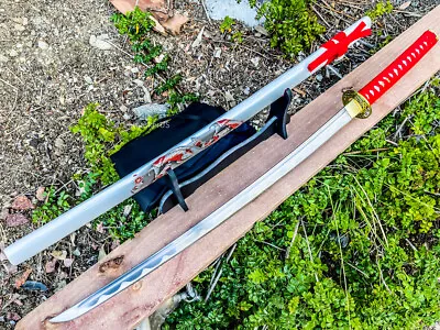 41  Handmade 1045 Carbon Steel Forged Japanese Samurai Sword Battle Ready Full T • $69.99