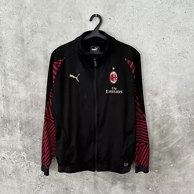 Ac Milan Stadium Training Football Jacket Puma Track Top Jersey Size L • £53.99