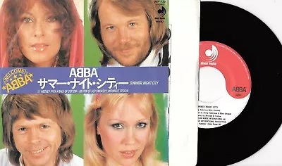 ABBA - SUMMER NIGHT CITY - 7  45 VINYL RECORD W PICT INSERT - 1978 JAPAN • $14.99