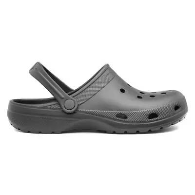 Shoezone Mens Sandals Black Adults Womens Mule Slip On Clogs Air Holes SIZE • £7.99