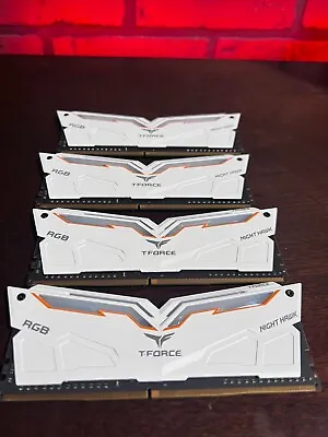 TEAMGROUP Team T-Force Night Hawk RGB DDR4 Gaming Memory 4 X 8 GB 3200 Mhz RAM • $89.89