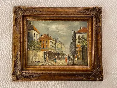 Vintage Painting Paris Street Scene Oil On Canvas Signed By Awry V. Bergen RARE! • $75