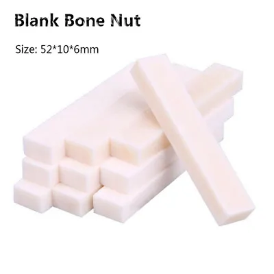 10X Bone Guitar Nuts Blank For Electric Bass Acoustic Classical Guitar Mandolin • $15.95