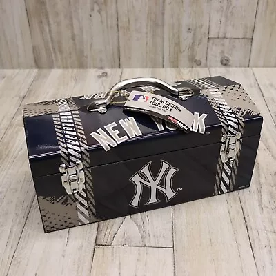 MLB Team Design -NY Yankees- 16  Metal Tool Box With Plastic Tray Sports Gift • $39.99