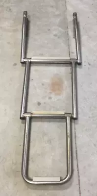 Three Step Folding Boat Ladder 14 1/2  Folded 39 1/2  Ext 8 1/2 -13  Wide • $55.67