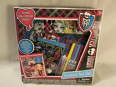 Monster High Scrapbook Your Wall Glow N Dark Stickers Gems Markers +More Kit NEW • $10.25