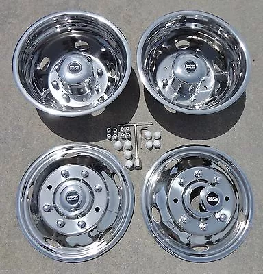 FORD F450 / F550 19.5  1999 2000 2001 2002 Stainless Dually Wheel Simulators • $339
