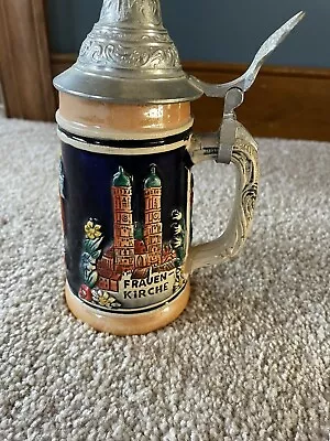 GERMAN Hofbrau Haus MUNCHEN  FRAUEN KIRCHE STEIN COLORFUL SIGNED   SEE • $9.99