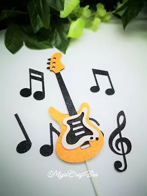 £7.99 • Buy Guitar 3D Cake Topper, Electric Guitar/ Music Notes Cake Decoration