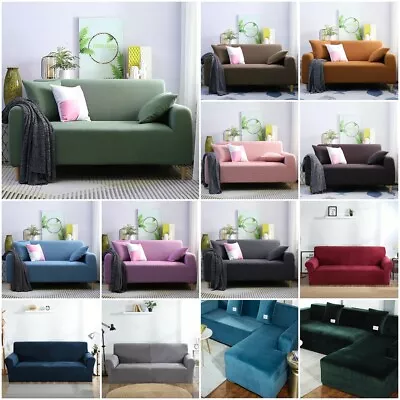 Sofa Covers 1 2 3 4 Seater High Stretch Lounge Slipcover Protector Couch Cover • $20.79