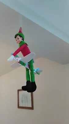 £2.30 • Buy ELF ON THE LEDGE PROP,  Your Elf Flying On His Christmas Glider *FREE GIFT OFFER
