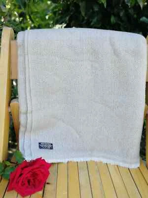 £60 • Buy Cashmere Blanket Throw Travel Wrap  Handmade NEPAL Natural Light Grey Diamond