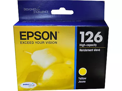 Epson T126420 #126 Yellow High Yield Ink Genuine OEM NAME BRAND Quick Ship ! • $23.94