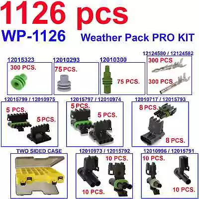 WP-1126 - Pro Weather Pack Connector Kit Weatherpack DELPHI PACKARD- 1126 PCS • $124.21