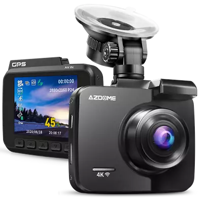 AZDOME GS63H 4K Single Front Dash Cam With WiFi & GPS Night Vision Small Car DVR • $89.99