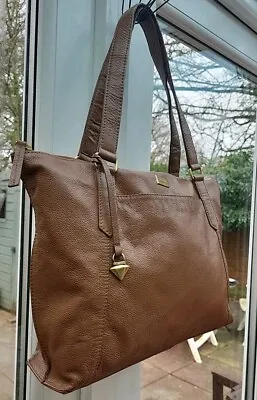 Cultured London Tan Genuine Leather Shoulder Tote Bag Handbag  • £27.50