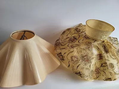 Lamp Shade Cover Duo Plastic Vintage Lot • $14.56