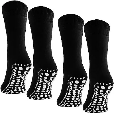BRUBAKER 4 Pairs Slip Resistant Non Skid Anti Slip Soles Socks • $17.99