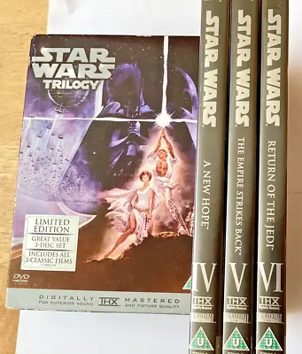 £11.99 • Buy Star Wars Trilogy Digitally Mastered DVD 3 Disc Box Set Limited Edition