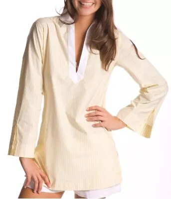 $31.96 • Buy Island Company Women's Iliad Tunic- Yellow Stripped -RETAILS $145.00