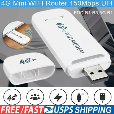 4G LTE Modem Wireless Router USB Dongle Mobile Broadband WIFI SIM Card USA Lot • $11.99