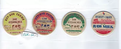 Pa. Ayrshire Milk Cap 4lid Mix KeyAyr Bishop St. Marys Perkasie Elk Bucks County • $14.44