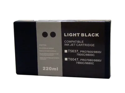 InkOwl 220ml LIGHT BLACK Compatible Cartridge For EPSON Stylus Pro 7880 9880 • $49.95