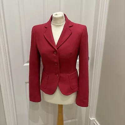 SISLEY Womens 3 Button Blazer Jacket IT 42 Medium Pink  Wool • £19.99