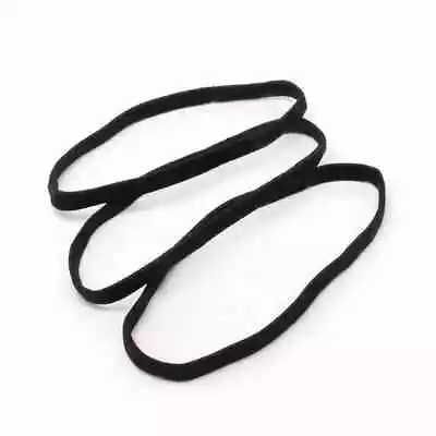 3 Elastic Sports Headbands- Slim Black Hair Band Men Women Football Alice Ties • £2.95