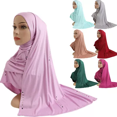 Muslim  Hijab Scarves Wrap Scarf Shawl Women Turban Headscarf Stole Arab • $12.87