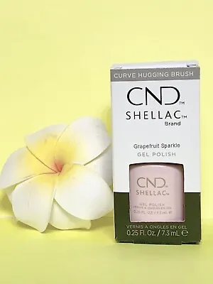 CND Shellac UV Gel Nail Polish - Grapefruit Sparkle 0.25oz • $26.96