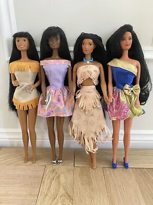 Barbie  - 1990s Era Vintage Black Hair Dolls X 4 With Stands Mattel • $149.95