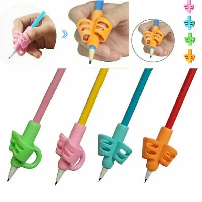£3.65 • Buy 3PCS Silicone Pencil Grips Holder Ergonomic Pen Grippers Writing Aid For Student