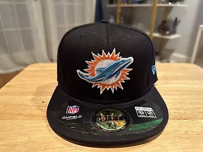 Miami Dolphins NFL Sports New Era 59FIFTY Fitted Hat Cap Size 7 1/4 • $9.99