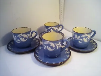 £18 • Buy BOVEY TRACEY POTTERY  4 Cups And Saucers