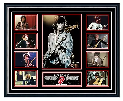 Keith Richards The Rolling Stones Signed Poster L/e Framed Memorabilia • $129.99