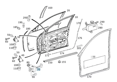 New Genuine Mercedes W203 Front Left OR Right Door Stop Check Strap OE 203720011 • $49.99