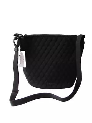 Vera Bradley Women's Quilted Bucket Crossbody Bag Classic Black NWT $95 • $67.49