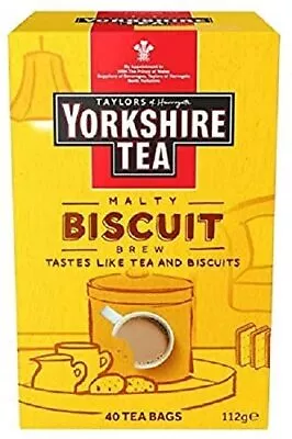 Yorkshire Tea Biscuit Brew Tea Bags 40 Each • $32.04
