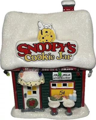Peanuts Department 56 Snoopy's Cookie Jar Sear Exclusive (no Flag) Xmas Village • $249