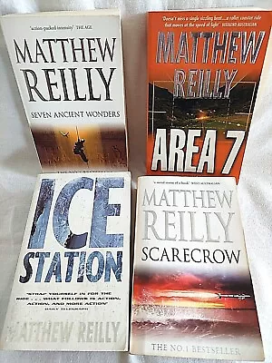 4 X Matthew Reilly Novels Thriller Adventure Fiction Small Paperback Book Bundle • $13.95