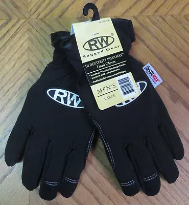 NEW Men's Insulated Black Hi Dexterity Lined Winter Gloves! Work Driving Thermal • $10.98