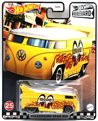 Hot Wheels Boulevard #25 Volkswagen Drag Bus Mooneyes Yellow/white Gray5pkRR's • $9.99