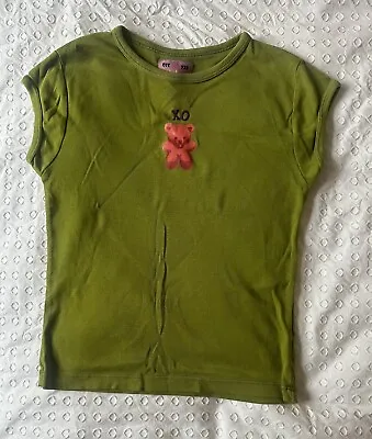Unif Baby Tee Bear XO Print Size S Green • £35