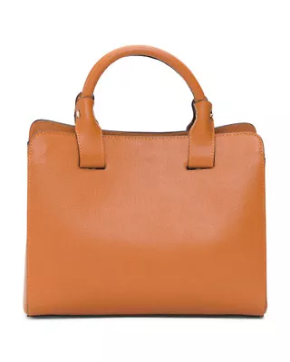 Vittoria Napoli Terracotta Leather Two Handle Tote Purse Made In Italy • $159.99