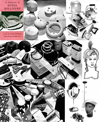 Millinery Book Hat Making Make Hats LANGRIDGE 1950 50s Textbook Of Model  • $14.99